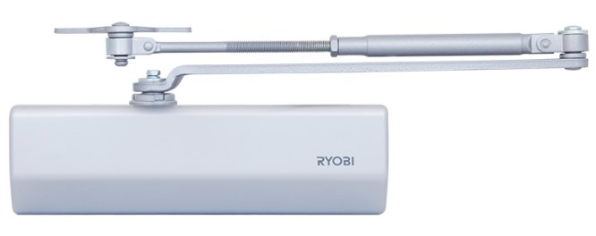Дотягувач накладний RYOBI 1500 D-1554 SILVER UNIV_ARM EN_2/3/4 до_80кг 1100мм FIRE осьового типу верхнього монтажу