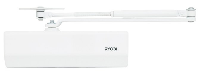 Дотягувач накладний RYOBI 1500 D-1554 GLOSSY_WHITE UNIV_ARM EN_2/3/4 до_80кг 1100мм FIRE осьового типу верхнього монтажу
