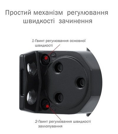 Дотягувач накладний RYOBI 2000 D-2055V BLACK BC UNIV_ARM EN_3/4/5 до_100кг 1250мм FIRE