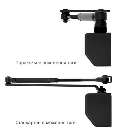 Дотягувач накладний RYOBI 1500 D-1554 BLACK UNIV_ARM EN_2/3/4 до_80кг 1100мм FIRE