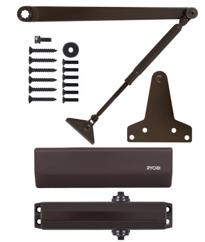 Дотягувач накладний RYOBI 1500 D-1554 DARK_BRONZE UNIV_ARM EN_2/3/4 до_80кг 1100мм FIRE осьового типу верхнього монтажу
