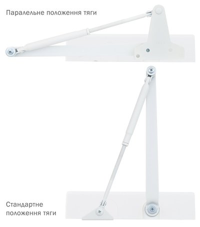 Дотягувач накладний RYOBI 2000 D-2055V GLOSSY_WHITE BC UNIV_ARM EN_3/4/5 до_100кг 1250мм FIRE