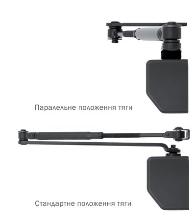 Дотягувач накладний RYOBI 2000 D-2055V BLACK BC UNIV_ARM EN_3/4/5 до_100кг 1250мм FIRE