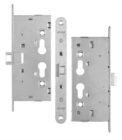 Комплект SANTOS для евакуаційного виходу 1300SS-3 1 Locking SATIN NICKEL/STAINLESS STEEL 900мм 9x9мм із замком J530-T та ручкою B002SS mov