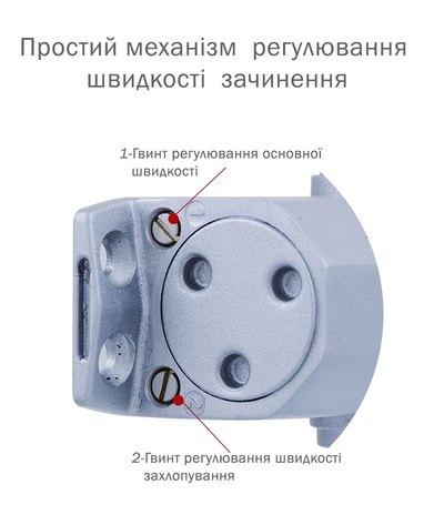 Дотягувач накладний RYOBI *9900 9903 SILVER STD_ARM EN_2/3 до_65кг 965мм