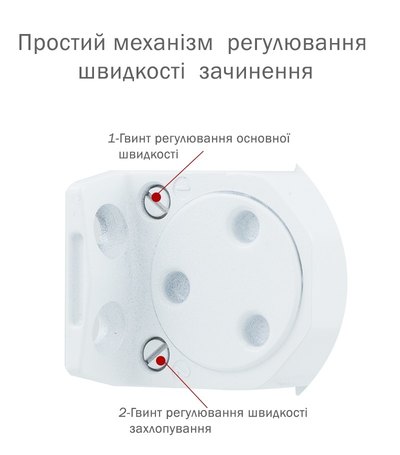 Дотягувач накладний RYOBI 2000 D-2055V GLOSSY_WHITE BC UNIV_ARM EN_3/4/5 до_100кг 1250мм FIRE