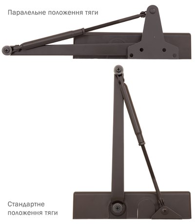 Дотягувач накладний RYOBI 1500 D-1554 DARK_BRONZE UNIV_ARM EN_2/3/4 до_80кг 1100мм FIRE осьового типу верхнього монтажу