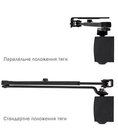 Дотягувач накладний RYOBI 1200 D-1200P(U) BLACK UNIV_ARM EN_2/3/4 80кг 1100мм FIRE