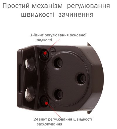 Дотягувач накладний RYOBI 9900 9903 DARK_BRONZE STD_ARM EN_2/3 до_65кг 965мм осьового типу верхнього монтажу