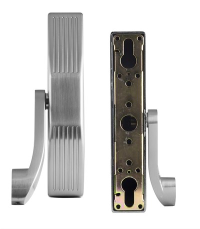 Комплект SANTOS для евакуаційного виходу 1300SS-3 1 Locking SATIN NICKEL/STAINLESS STEEL 900мм 9x9мм із замком J530-T та ручкою B002SS mov