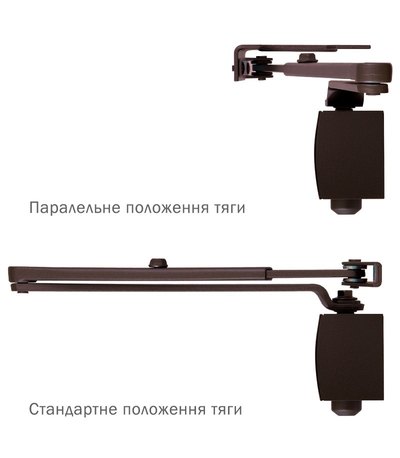 Дотягувач накладний RYOBI 1200 D-1200P(U) DARK_BRONZE UNIV_ARM EN_2/3/4 80кг 1100мм FIRE
