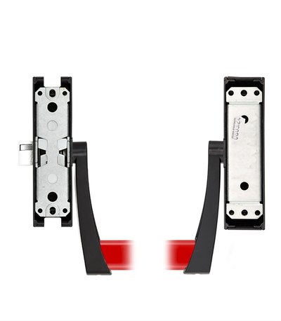 Замок TESA для евакуаційного виходу накладний GLOBAL2S 2 Locking NR 1200мм 8x8мм N: black (RAL 9005)/ R: red (RAL 3000)