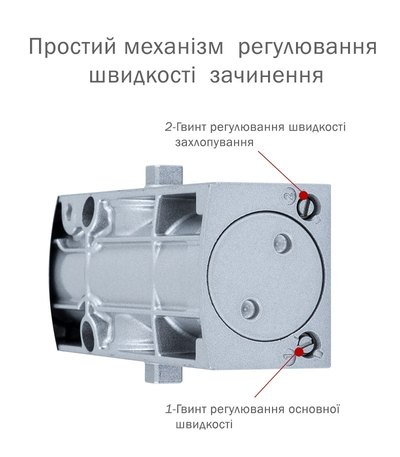 Дотягувач накладний RYOBI 1200 D-1200P(U) SILVER UNIV_ARM EN_2/3/4 80кг 1100мм FIRE