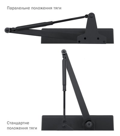 Дотягувач накладний RYOBI 2000 D-2055V BLACK BC UNIV_ARM EN_3/4/5 до_100кг 1250мм FIRE