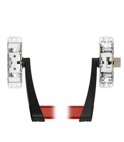 Замок TESA для евакуаційного виходу накладний GLOBAL1S 1 Locking NR 1200мм 8x8мм N: black (RAL 9005)/ R: red (RAL 3000)