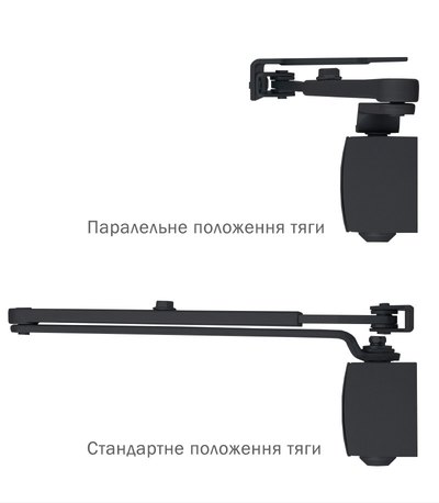 Дотягувач накладний RYOBI 1200 D-1200P(U) ANTHRACITE UNIV_ARM EN_2/3/4 80кг 1100мм FIRE